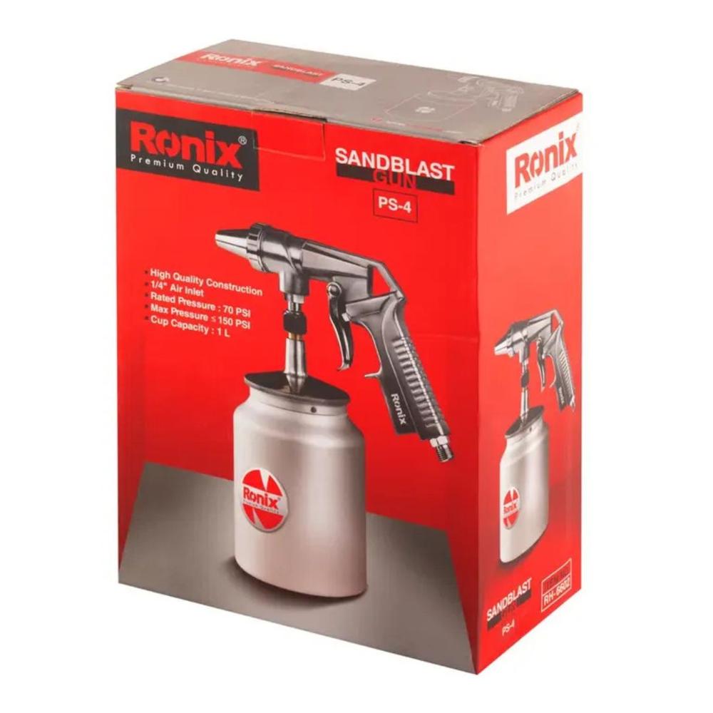 Pistola de Chorro de Arena RONIX RH-6602 - ENTRADA 1/4" 1L - Imagen 4