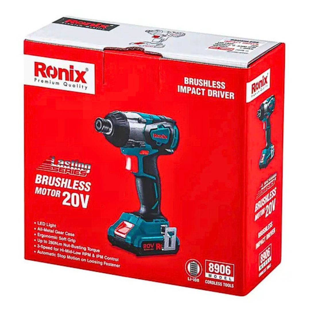Caja de embalaje de Atornillador De Impacto Inalámbrico RONIX 8906