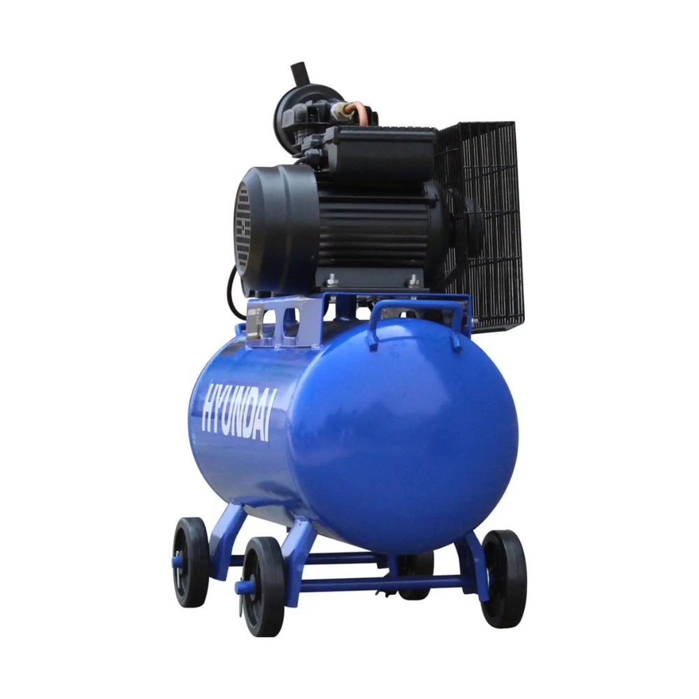 Foto de lado de Compresor De Aire Hyundai de 50L y 1 HP