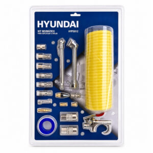 Foto real del Kit para inflar o sopletear con compresor Hyundai
